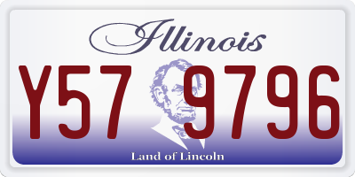 IL license plate Y579796