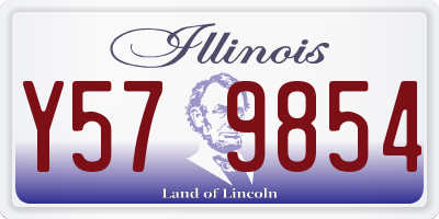 IL license plate Y579854