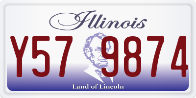 IL license plate Y579874