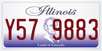 IL license plate Y579883