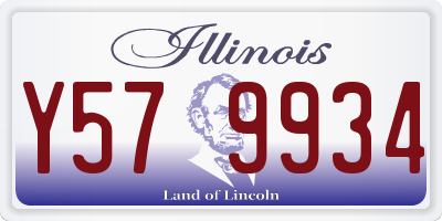 IL license plate Y579934