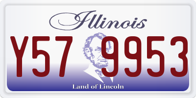 IL license plate Y579953