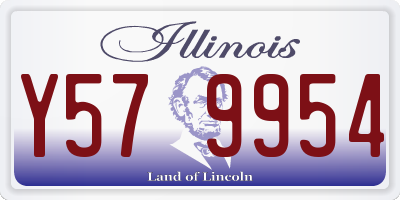 IL license plate Y579954