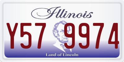 IL license plate Y579974