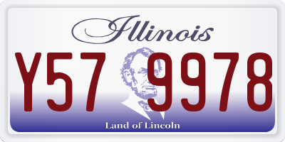 IL license plate Y579978