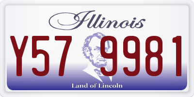 IL license plate Y579981