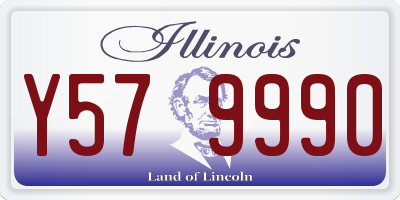 IL license plate Y579990