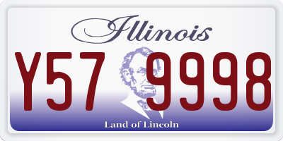 IL license plate Y579998