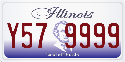IL license plate Y579999