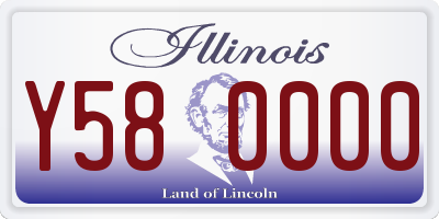 IL license plate Y580000