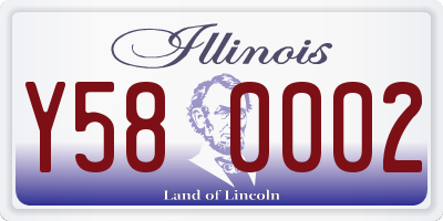 IL license plate Y580002