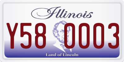 IL license plate Y580003
