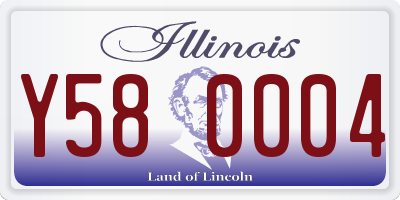 IL license plate Y580004