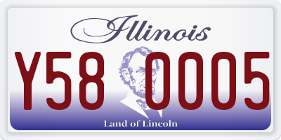 IL license plate Y580005