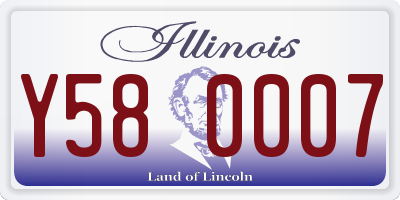 IL license plate Y580007