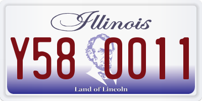 IL license plate Y580011