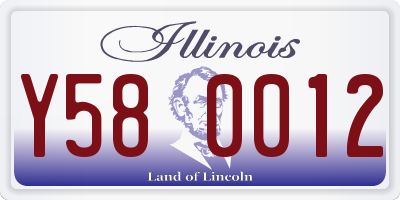 IL license plate Y580012
