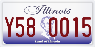 IL license plate Y580015