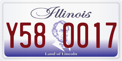 IL license plate Y580017