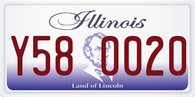 IL license plate Y580020