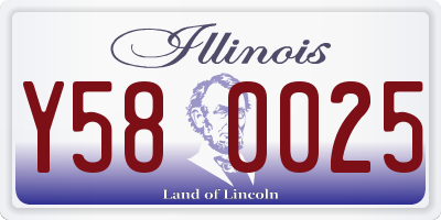 IL license plate Y580025