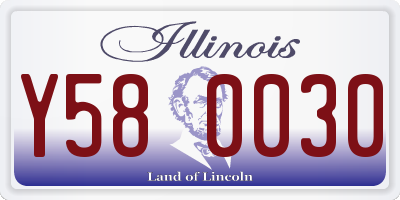 IL license plate Y580030