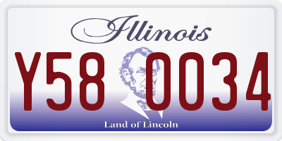 IL license plate Y580034