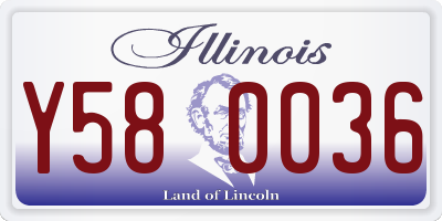IL license plate Y580036