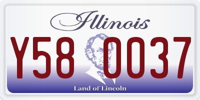 IL license plate Y580037