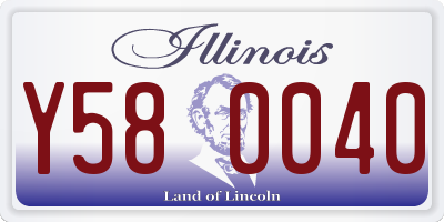 IL license plate Y580040