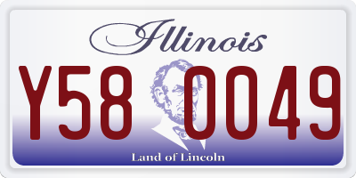 IL license plate Y580049