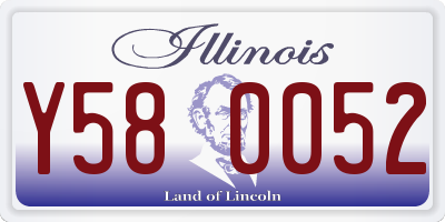 IL license plate Y580052