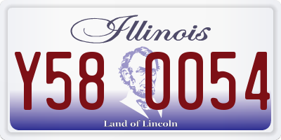 IL license plate Y580054