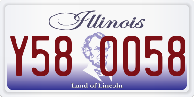 IL license plate Y580058