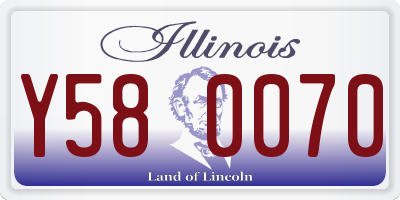 IL license plate Y580070