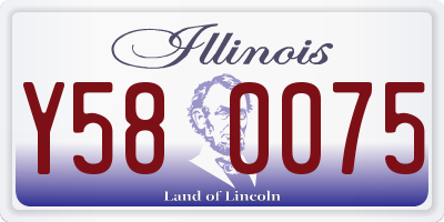 IL license plate Y580075