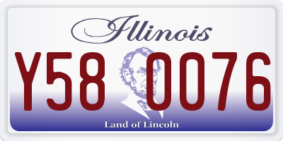 IL license plate Y580076