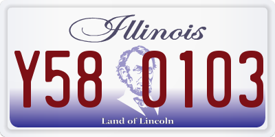 IL license plate Y580103