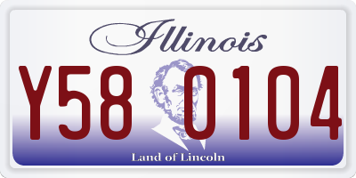 IL license plate Y580104