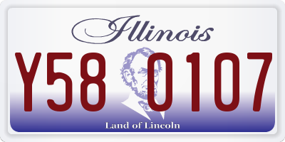 IL license plate Y580107