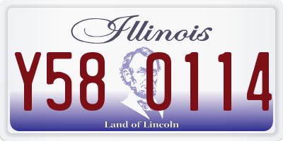 IL license plate Y580114