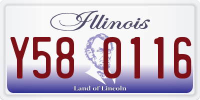 IL license plate Y580116