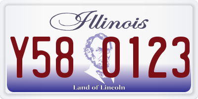 IL license plate Y580123