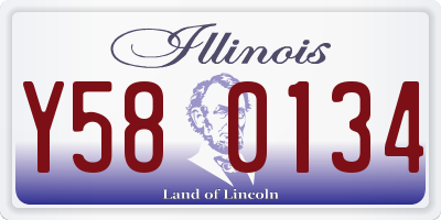 IL license plate Y580134