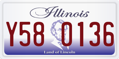 IL license plate Y580136