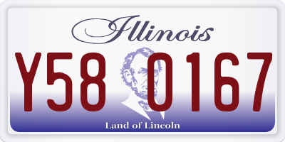 IL license plate Y580167