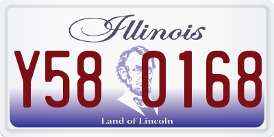 IL license plate Y580168