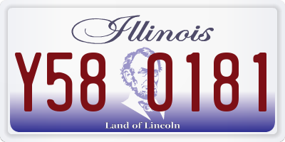 IL license plate Y580181
