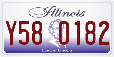 IL license plate Y580182