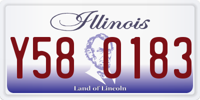 IL license plate Y580183